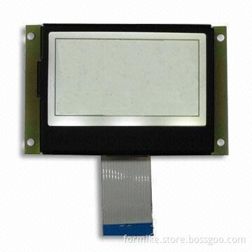 Graphic LCD display with 132 x 64-pixel Resolution and 53.2 x 31.6mm Viewing Area, White Backlight